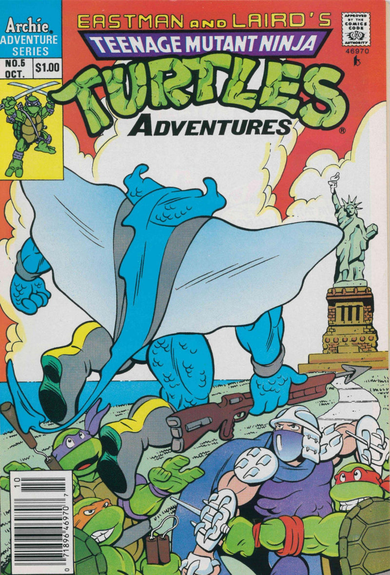 TEENAGE MUTANT NINJA TURTLES ADVENTURES (1989) #5 NEWSTAND EDITION