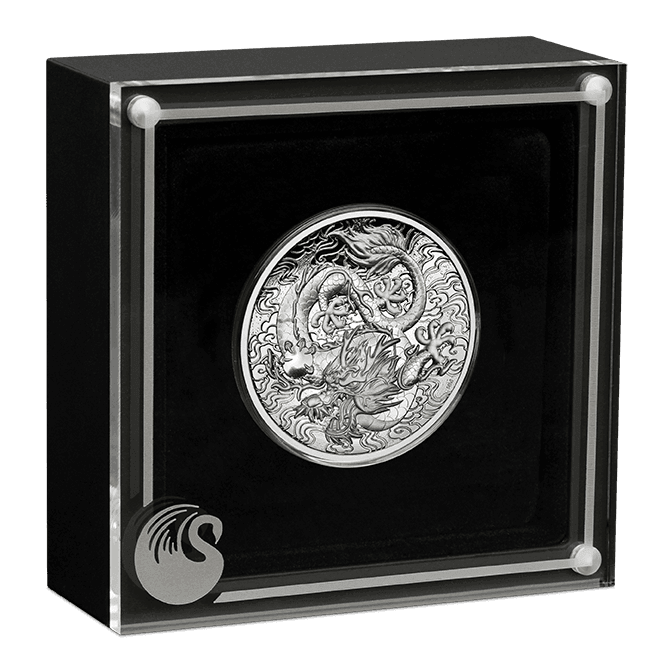 CHINESE MYTHS AND LEGENDS DRAGON 2021 2oz SILVER PROOF HIGH RELIEF COIN - Kings Comics