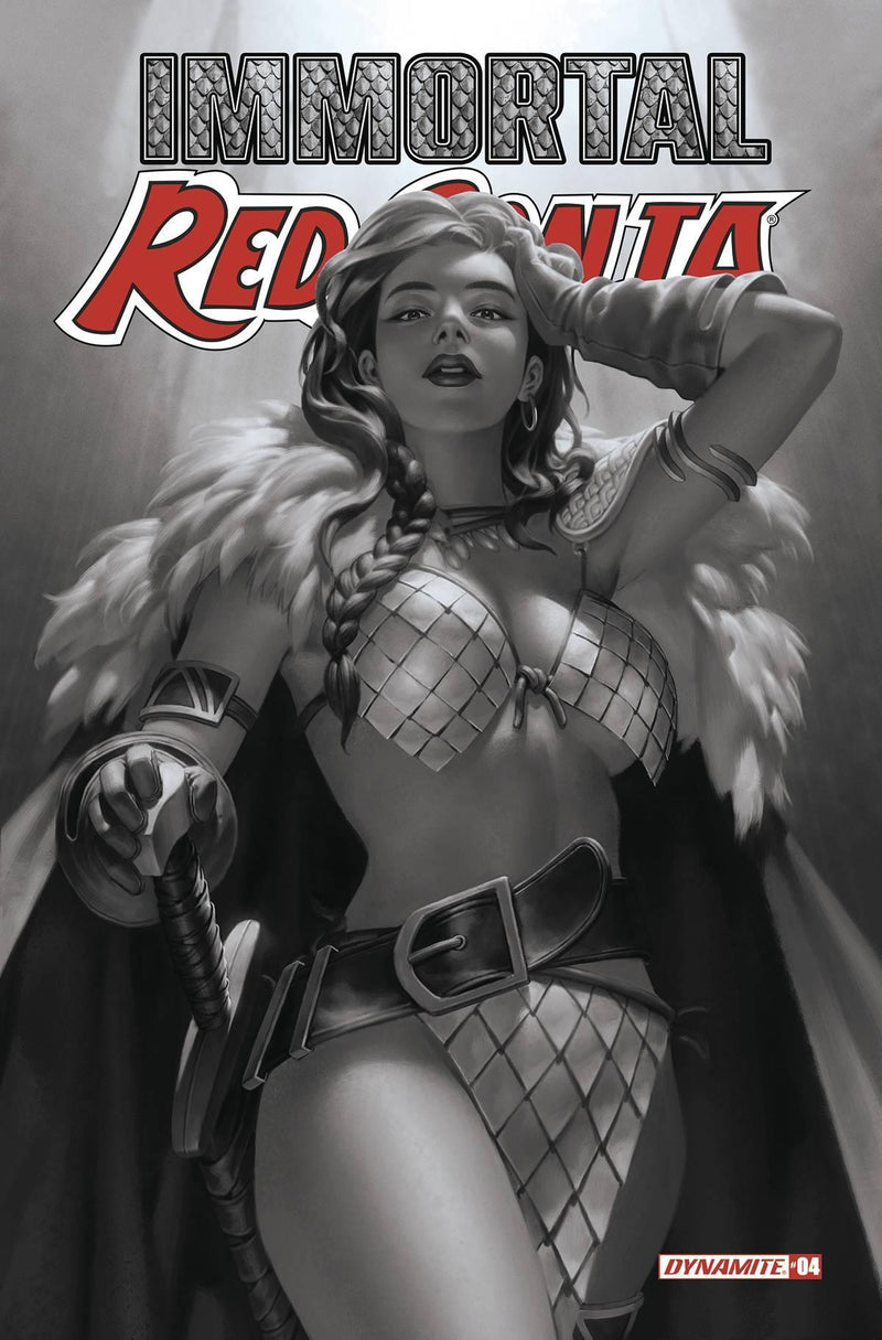 IMMORTAL RED SONJA #4 CVR O 7 COPY FOC INCV YOON B&W