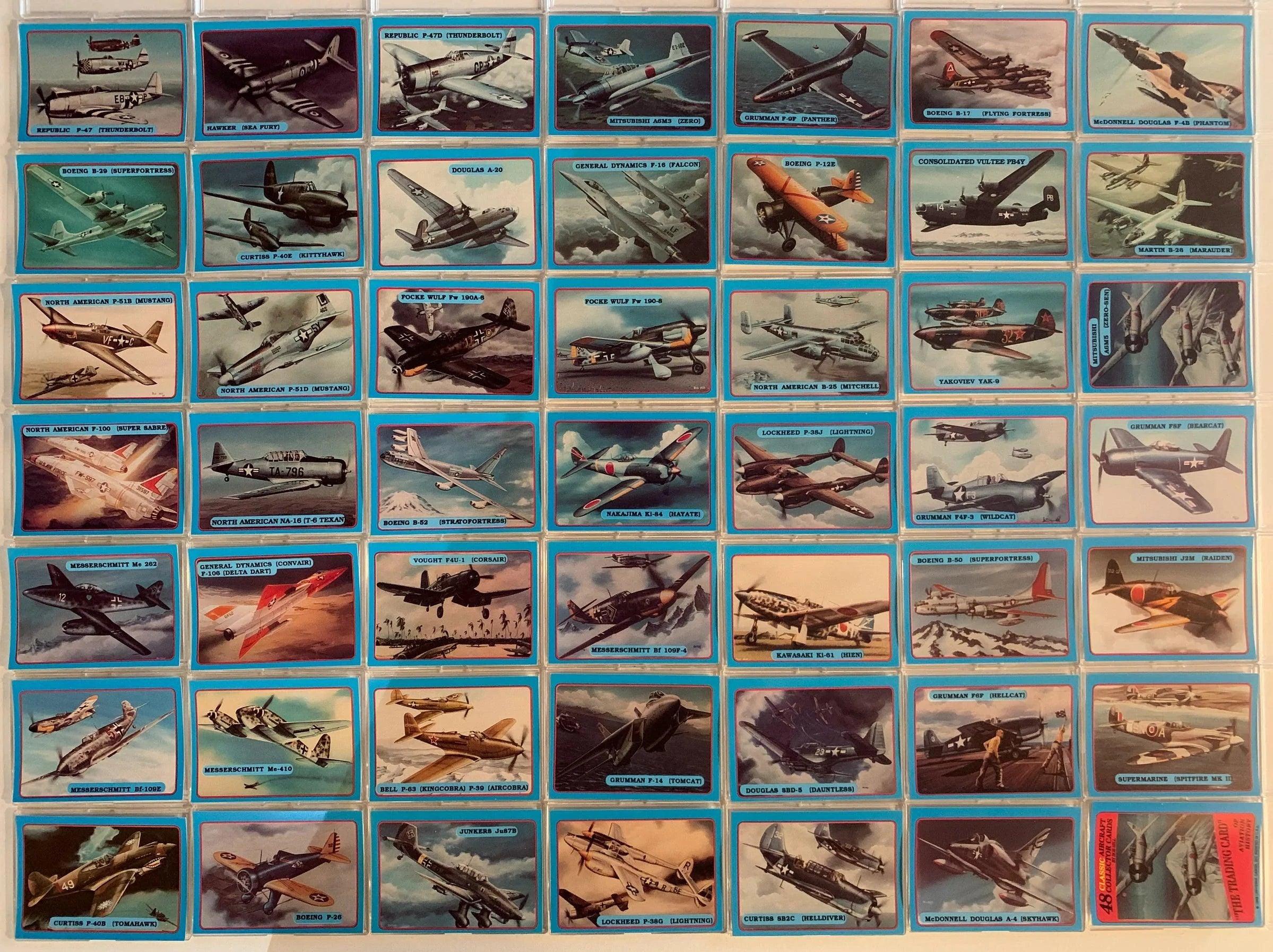 1988 CLASSIC AIRCRAFT WARBIRDS BASE CARD SET AND BINDER BY UNIVERSAL GAMES - Kings Comics