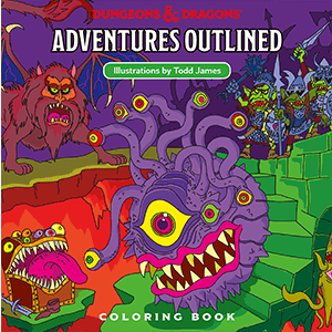 DUNGEONS AND DRAGONS ADVENTURES OUTLINED COLOURING BOOK SC - Kings Comics