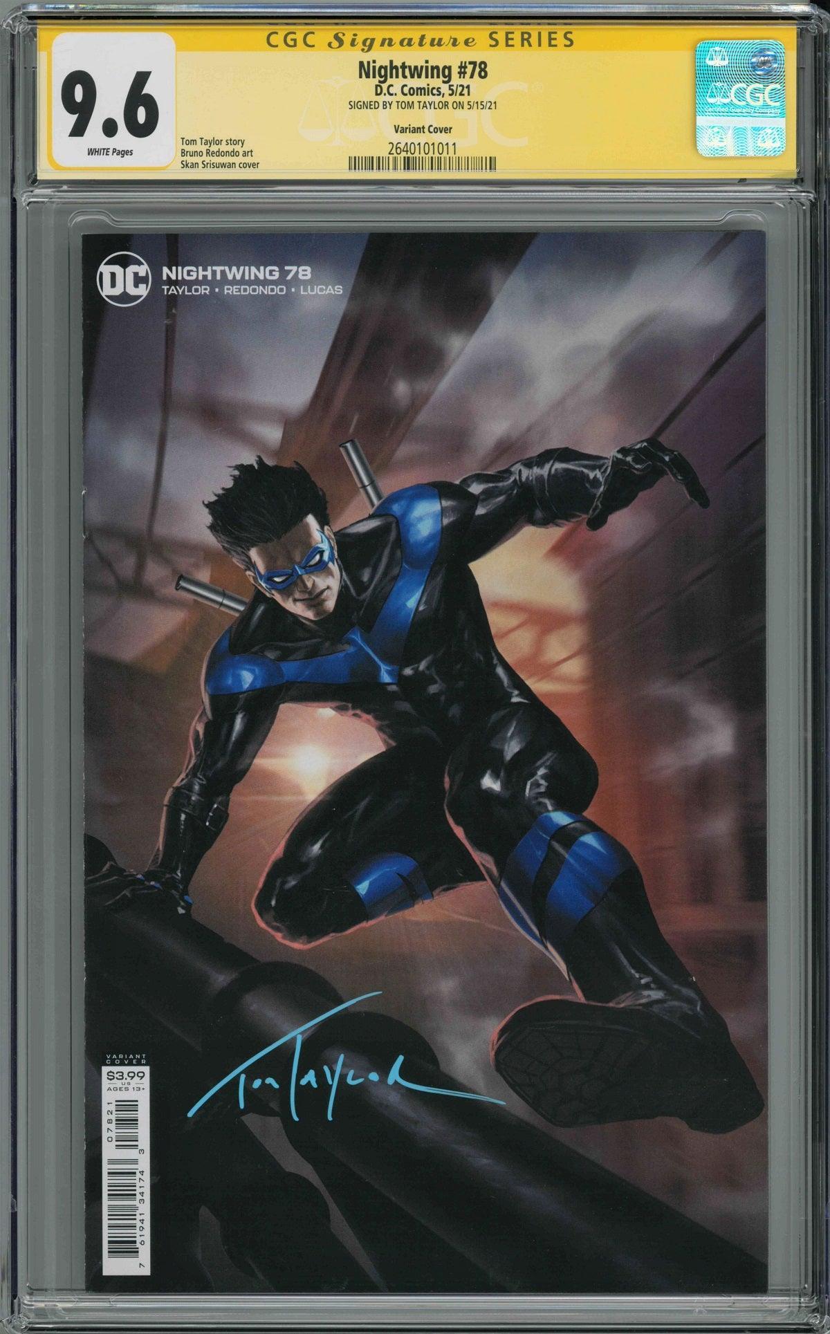 CGC NIGHTWING #78 VARIANT COVER (9.6) SIGNATURE SERIES - SIGNED BY TOM TAYLOR - Kings Comics