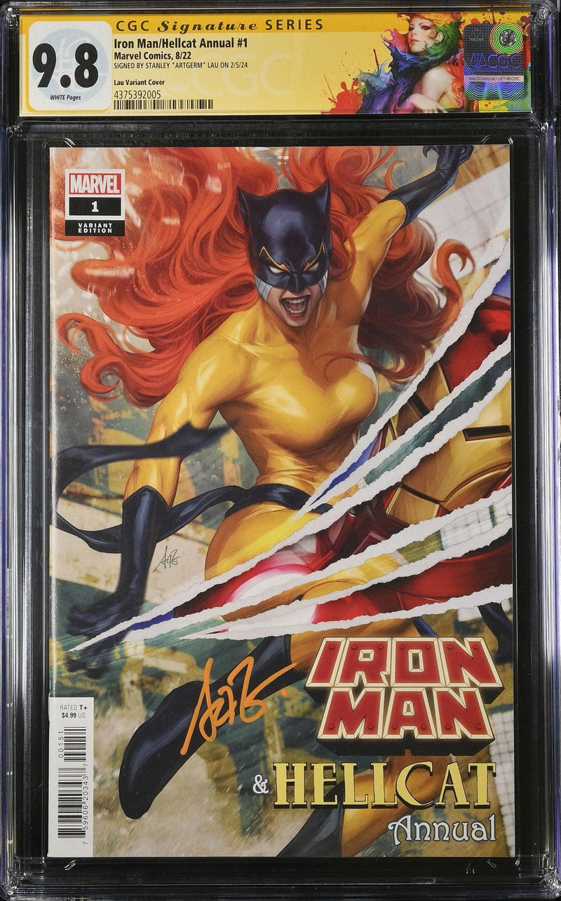 CGC IRON MAN HELLCAT ANNUAL #1 LAU VARIANT (9.8) SIGNATURE SERIES - SIGNED BY STANLEY "ARTGERM" LAU