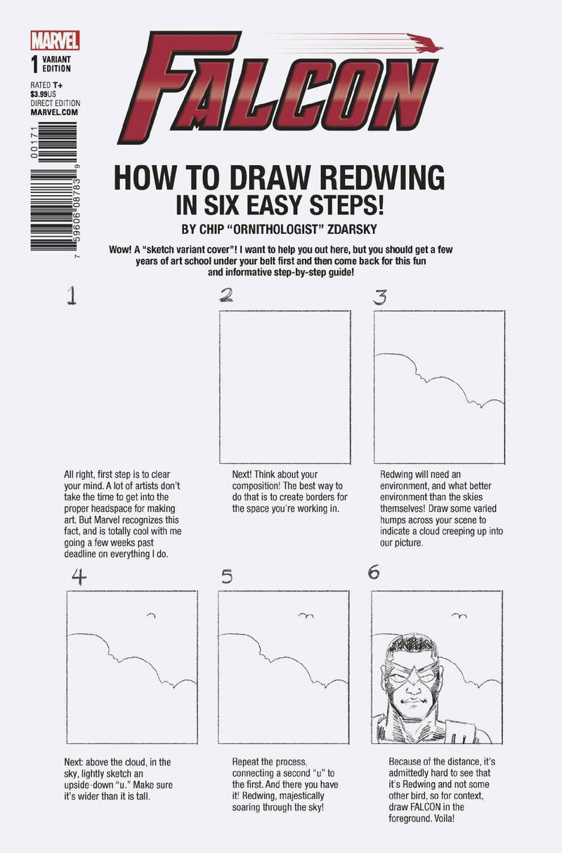 FALCON VOL 2 #1 ZDARSKY HOW TO DRAW VAR LEG