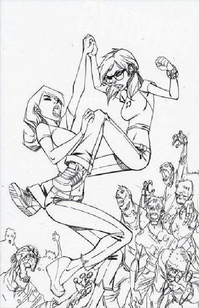 FANBOYS VS ZOMBIES #3 20 COPY INCV GARZA SKETCH