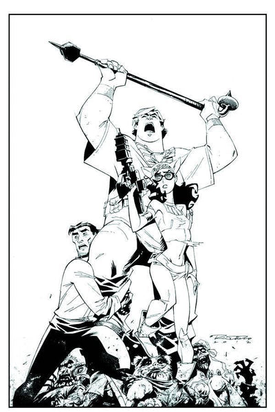 FANBOYS VS ZOMBIES #4 20 COPY INCV RANDOLPH SKETCH