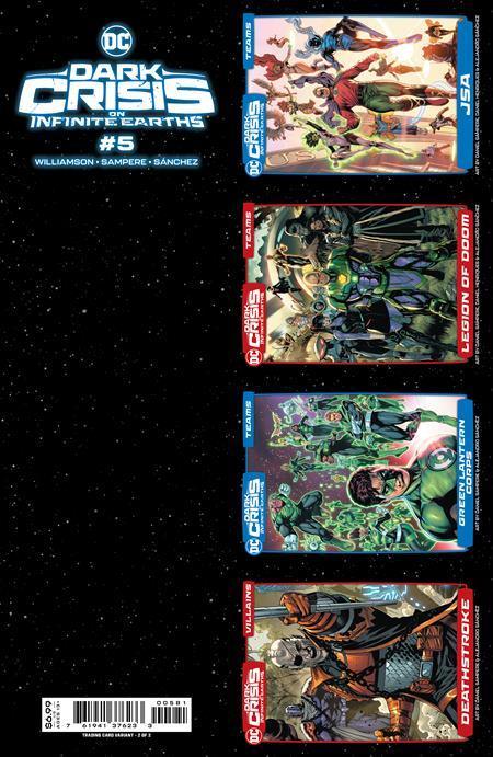 DARK CRISIS ON INFINITE EARTHS #5 CVR H PERFORATION TRADING CARD 2 OF 2 CARD STOCK VAR