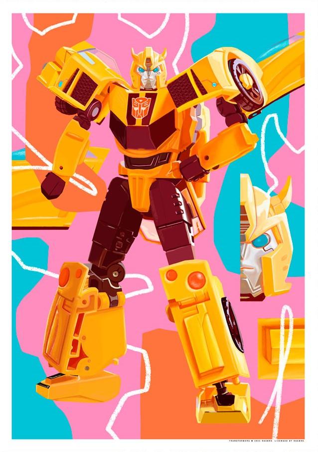 (A1) TRANSFORMERS EXHIBITION JUSTINE MCALLISTER BUMBLEBEE PRINT - Kings Comics
