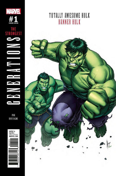 GENERATIONS BANNER HULK & TOTALLY AWESOME HULK #1 KEOWN VAR