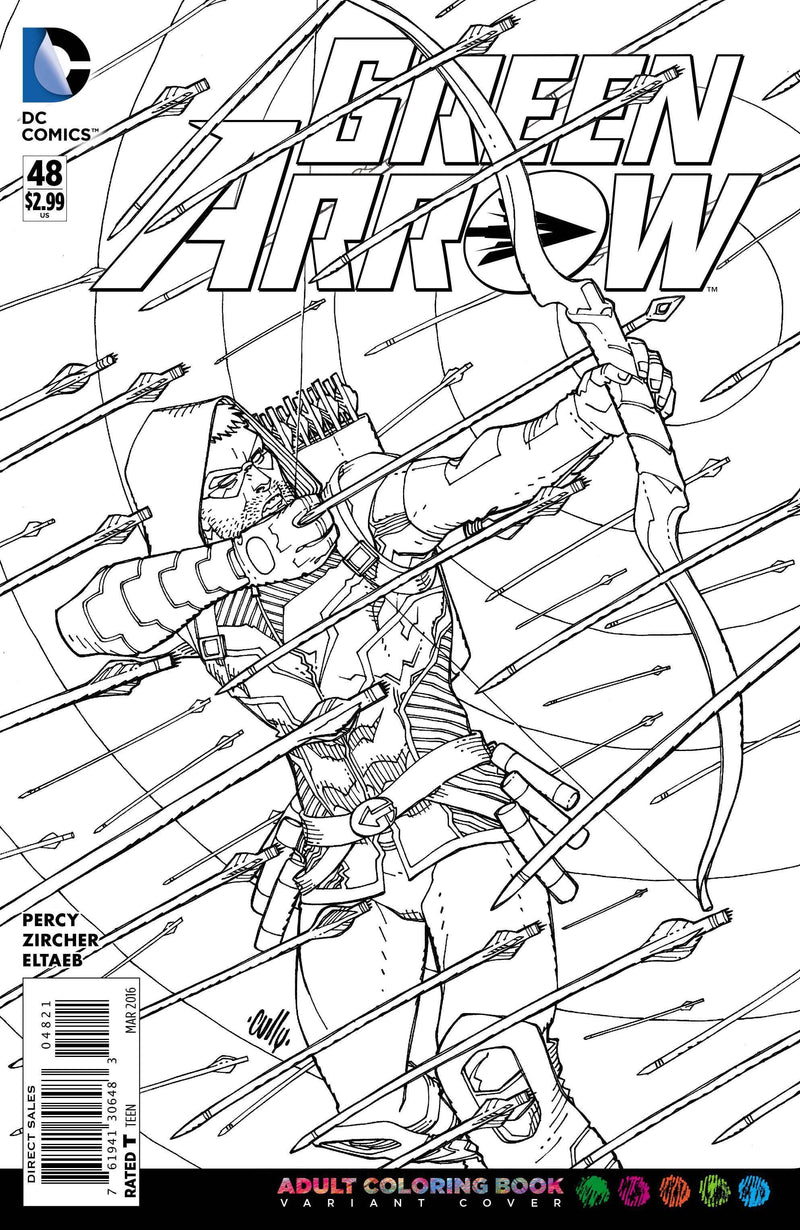 GREEN ARROW VOL 6 #48 ADULT COLORING BOOK VAR ED