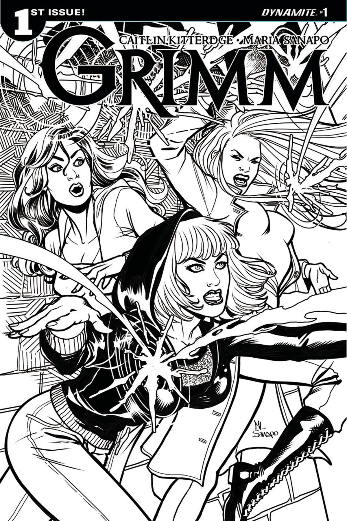 GRIMM V2 #1 10 COPY SANAPO B&W INCV - Kings Comics
