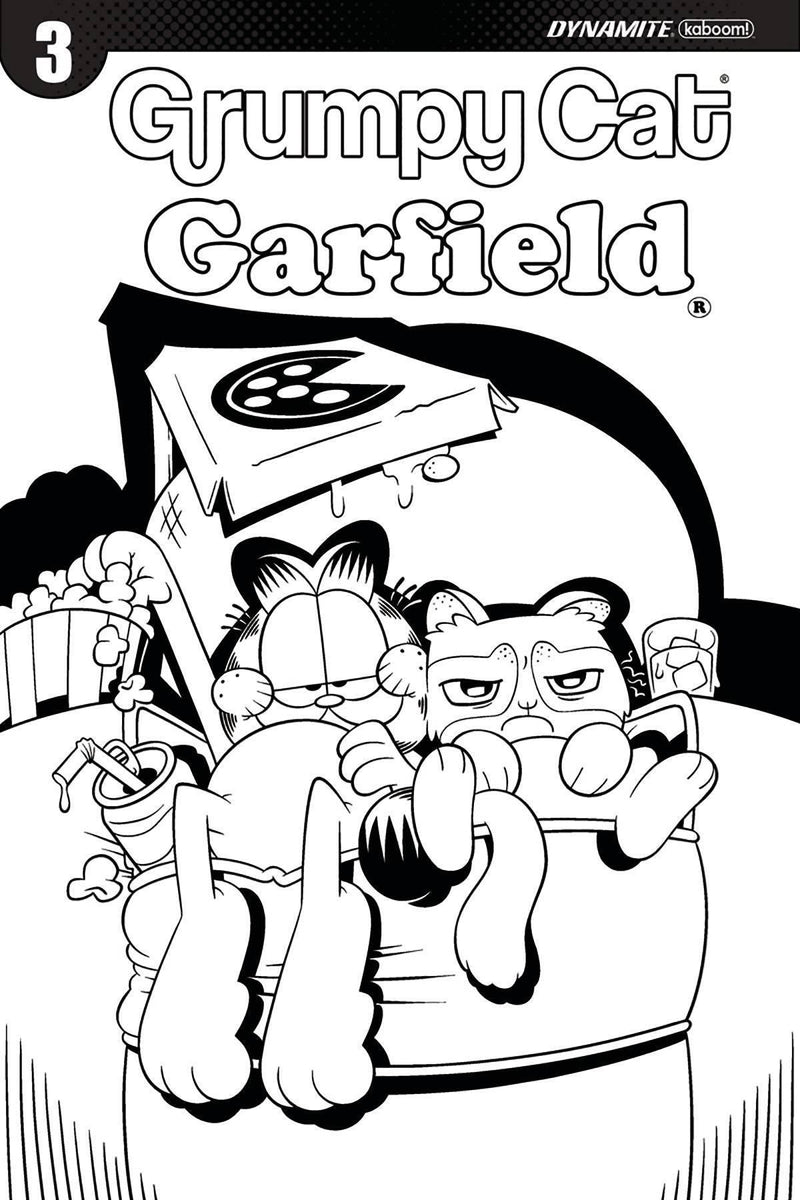 GRUMPY CAT GARFIELD #3 CVR E 10 COPY HIRSCH B&W INCV