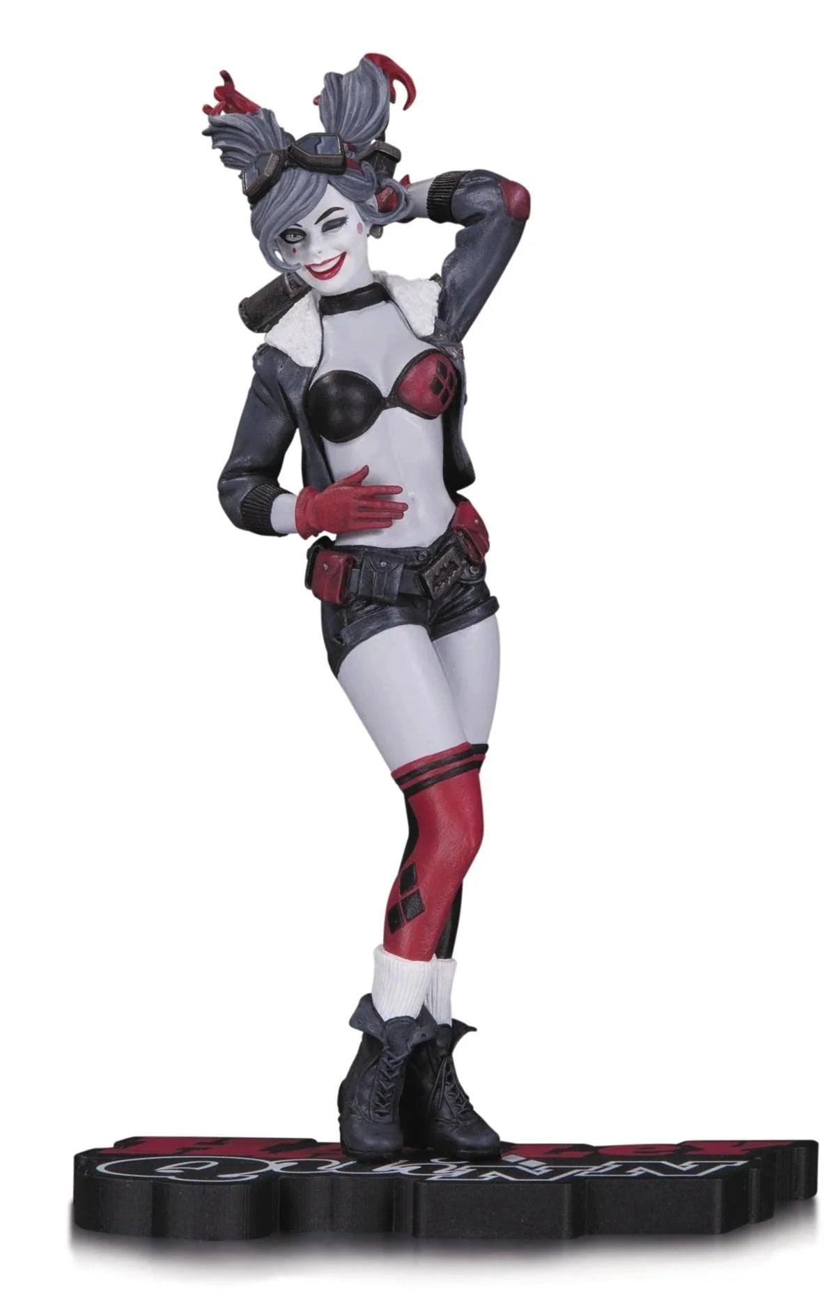 HARLEY QUINN RED WHITE & BLACK STATUE BY ANT LUCIA - Kings Comics