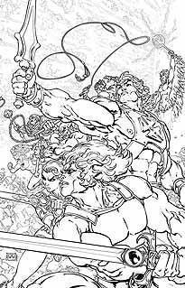 HE MAN THUNDERCATS #1 COLORING BOOK VAR ED