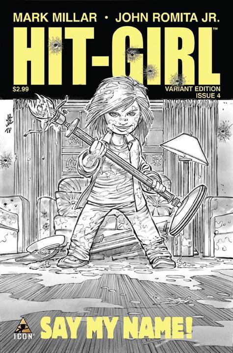 HIT-GIRL #4 JRJR SKETCH VAR - Kings Comics