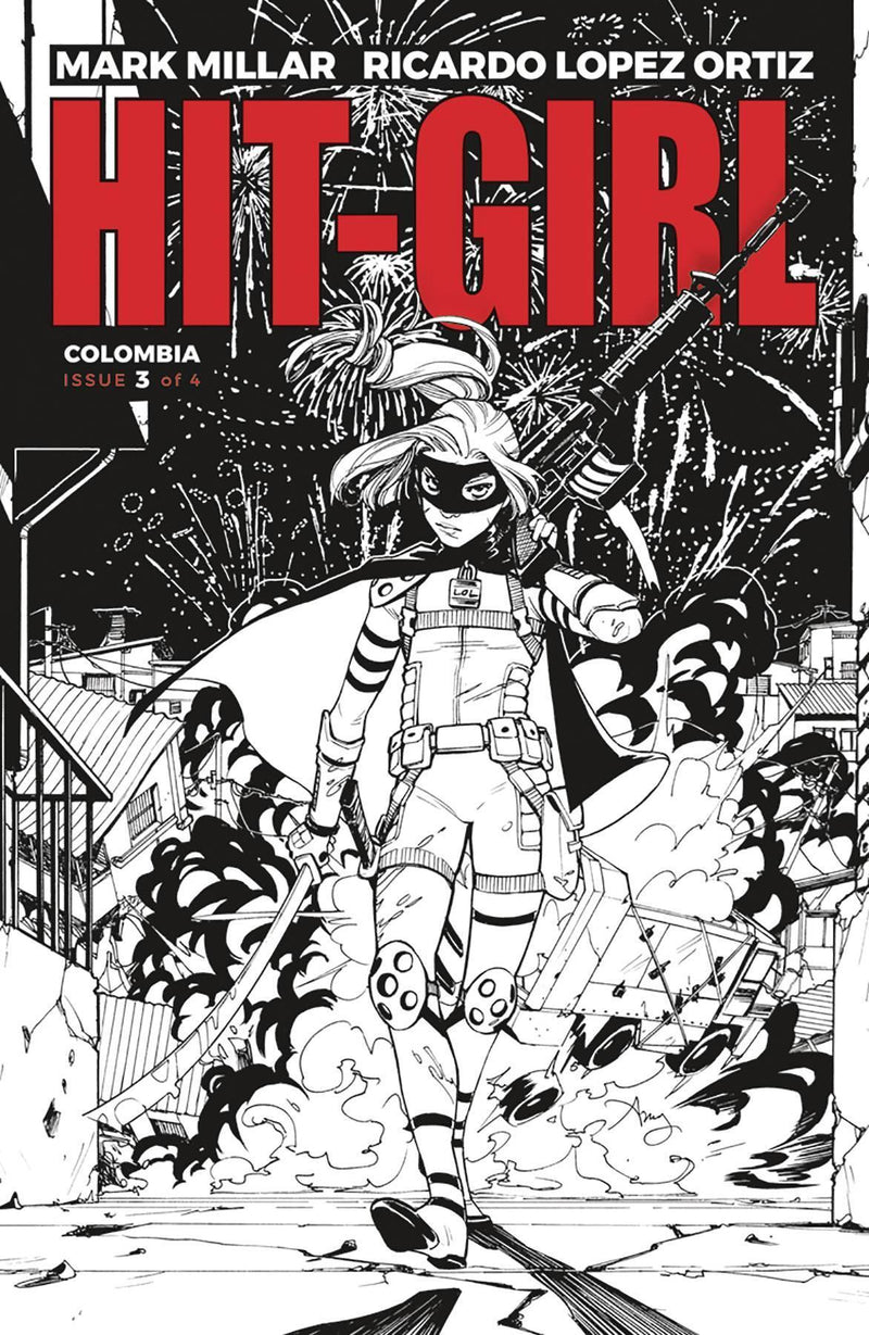 HIT-GIRL VOL 2 #3 CVR B B&W REEDER