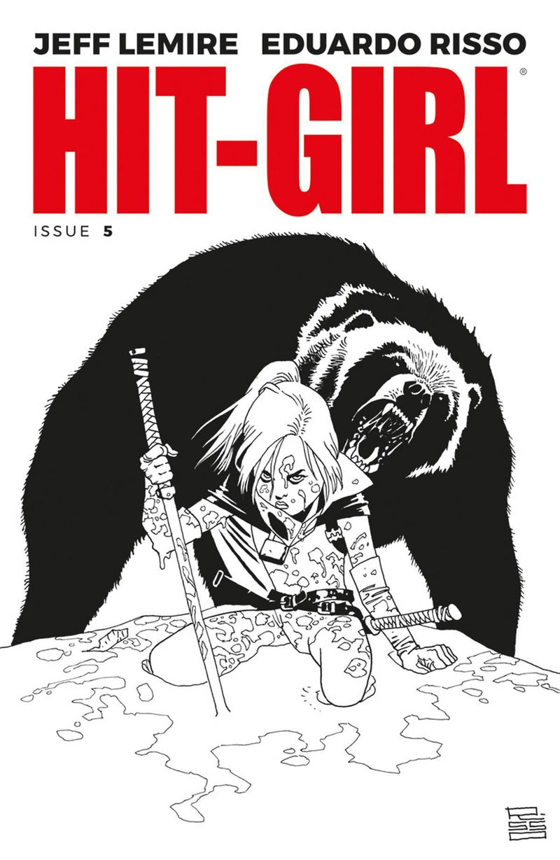 HIT-GIRL VOL 2 #5 CVR B B&W RISSO