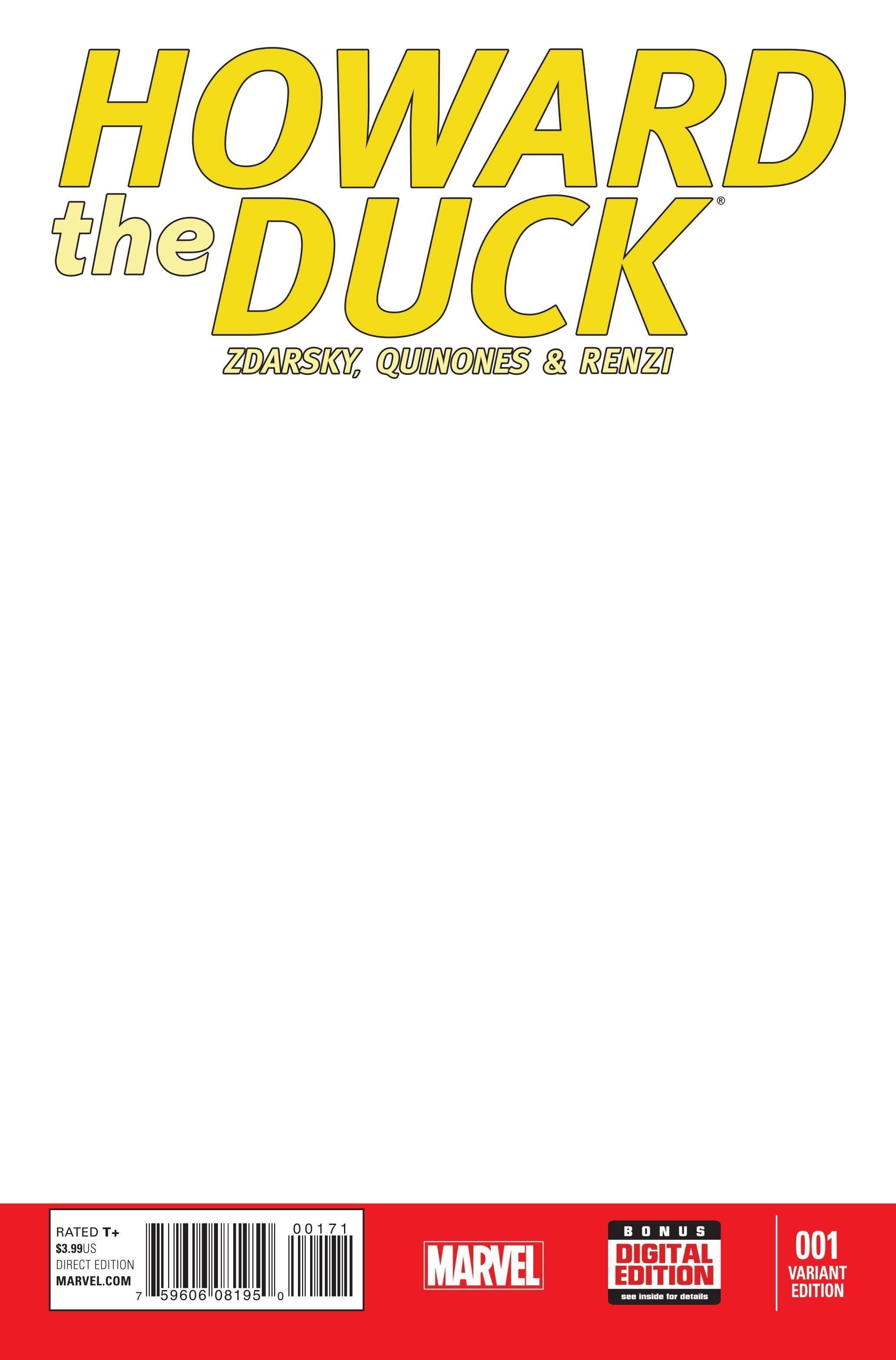HOWARD THE DUCK VOL 4 #1 BLANK VAR - Kings Comics