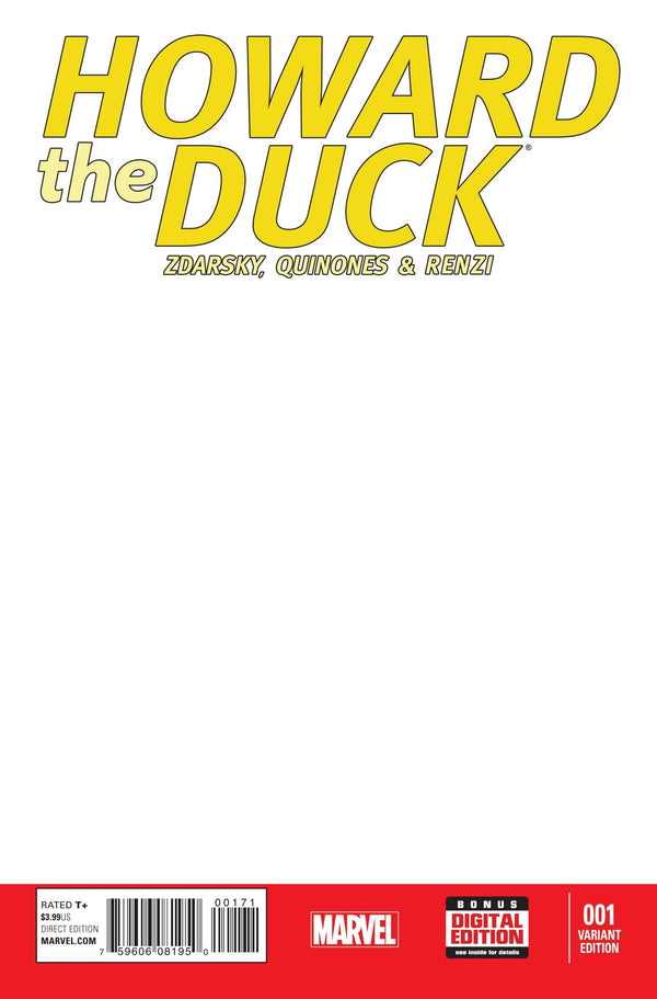 HOWARD THE DUCK VOL 4 #1 BLANK VAR