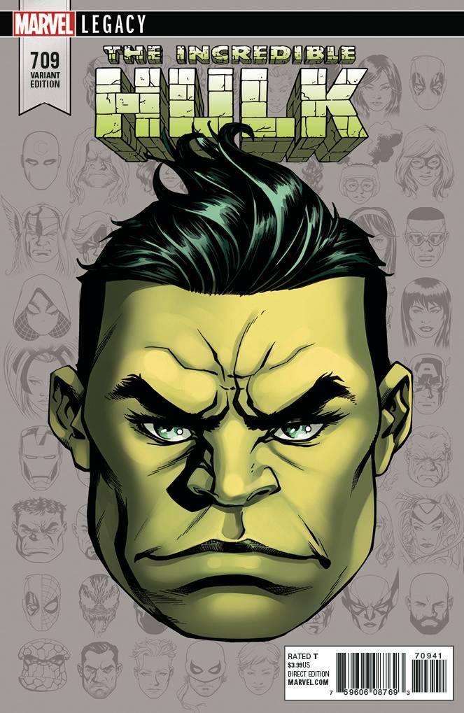 INCREDIBLE HULK VOL 4 #709 MCKONE LEGACY HEADSHOT VAR LEG