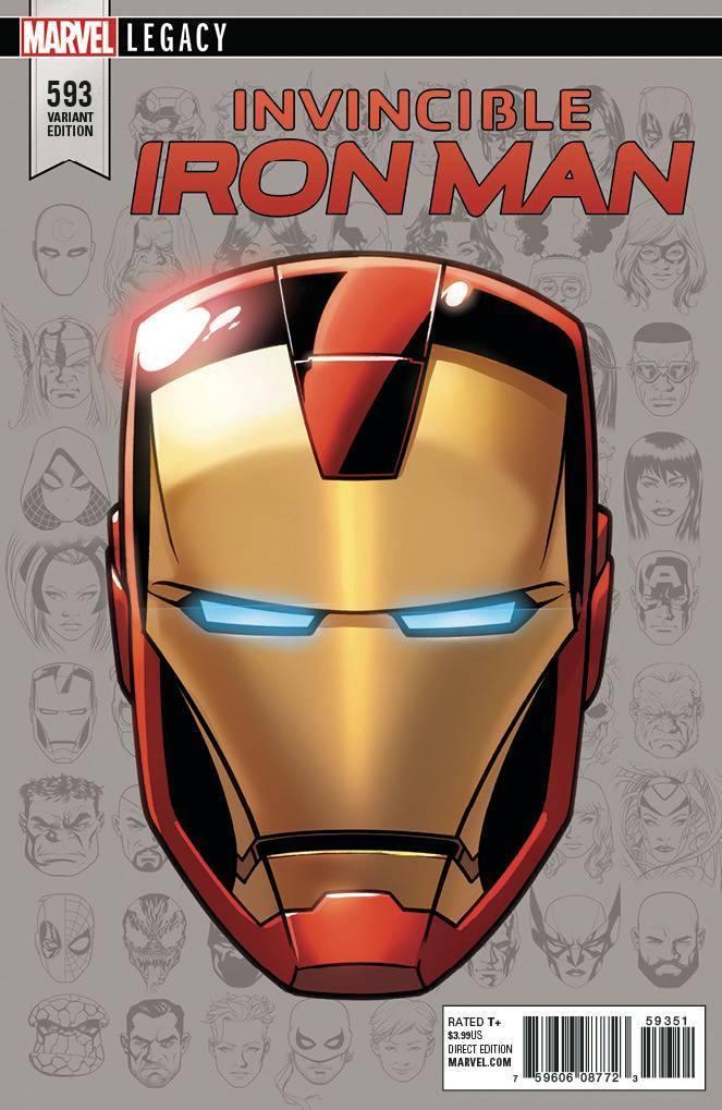 INVINCIBLE IRON MAN VOL 3 #593 LEGACY HEADSHOT VAR LEG - Kings Comics