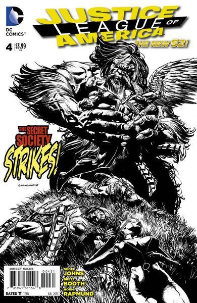 JUSTICE LEAGUE OF AMERICA (2013) #4 BLACK & WHITE VARIANT ED