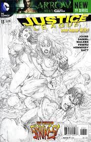 JUSTICE LEAGUE (2011) #13 BLACK & WHITE VAR ED
