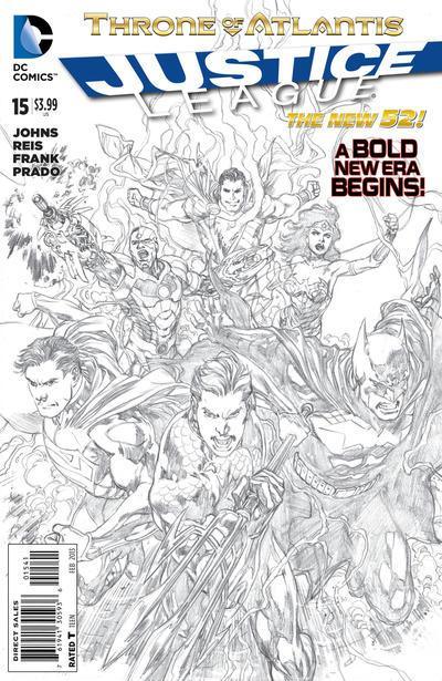 JUSTICE LEAGUE (2011) #15 BLACK & WHITE VAR ED