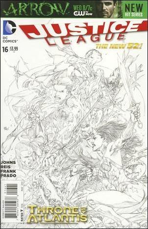 JUSTICE LEAGUE (2011) #16 BLACK & WHITE VAR ED