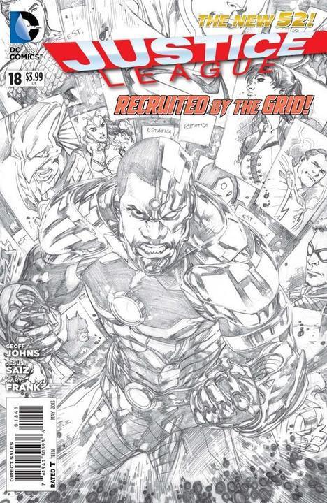 JUSTICE LEAGUE VOL 2 #18 BLACK & WHITE VAR ED - Kings Comics