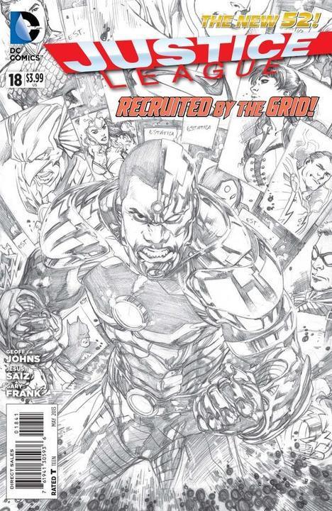 JUSTICE LEAGUE (2011) #18 BLACK & WHITE VAR ED