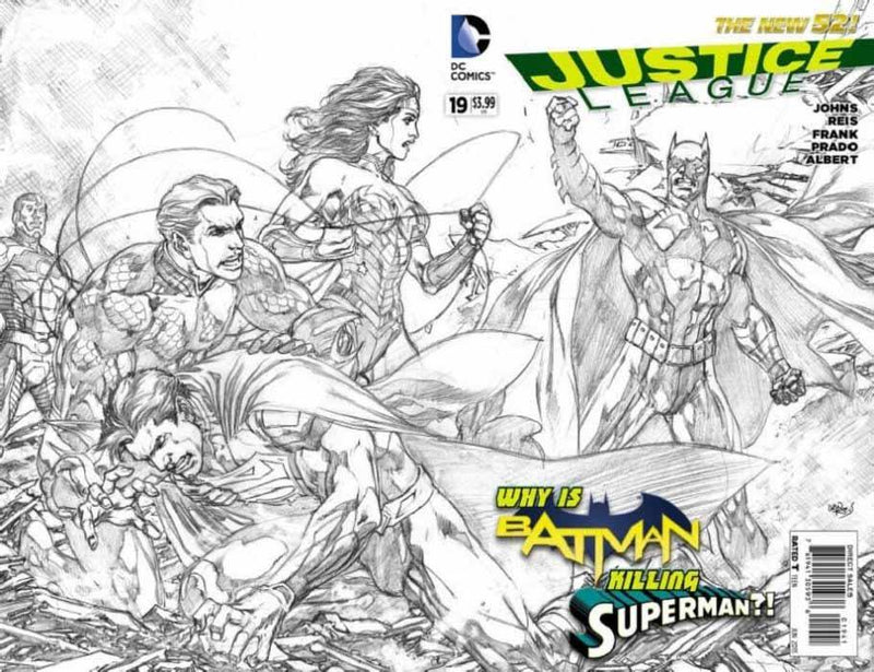 JUSTICE LEAGUE (2011) #19 BLACK & WHITE VAR ED