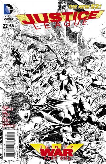 JUSTICE LEAGUE (2011) #22 BLACK & WHITE VAR ED