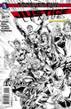 JUSTICE LEAGUE (2011) #24 BLACK & WHITE VAR ED