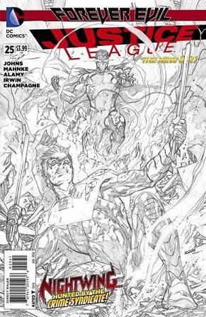 JUSTICE LEAGUE (2011) #25 BLACK & WHITE VAR ED (EVIL)