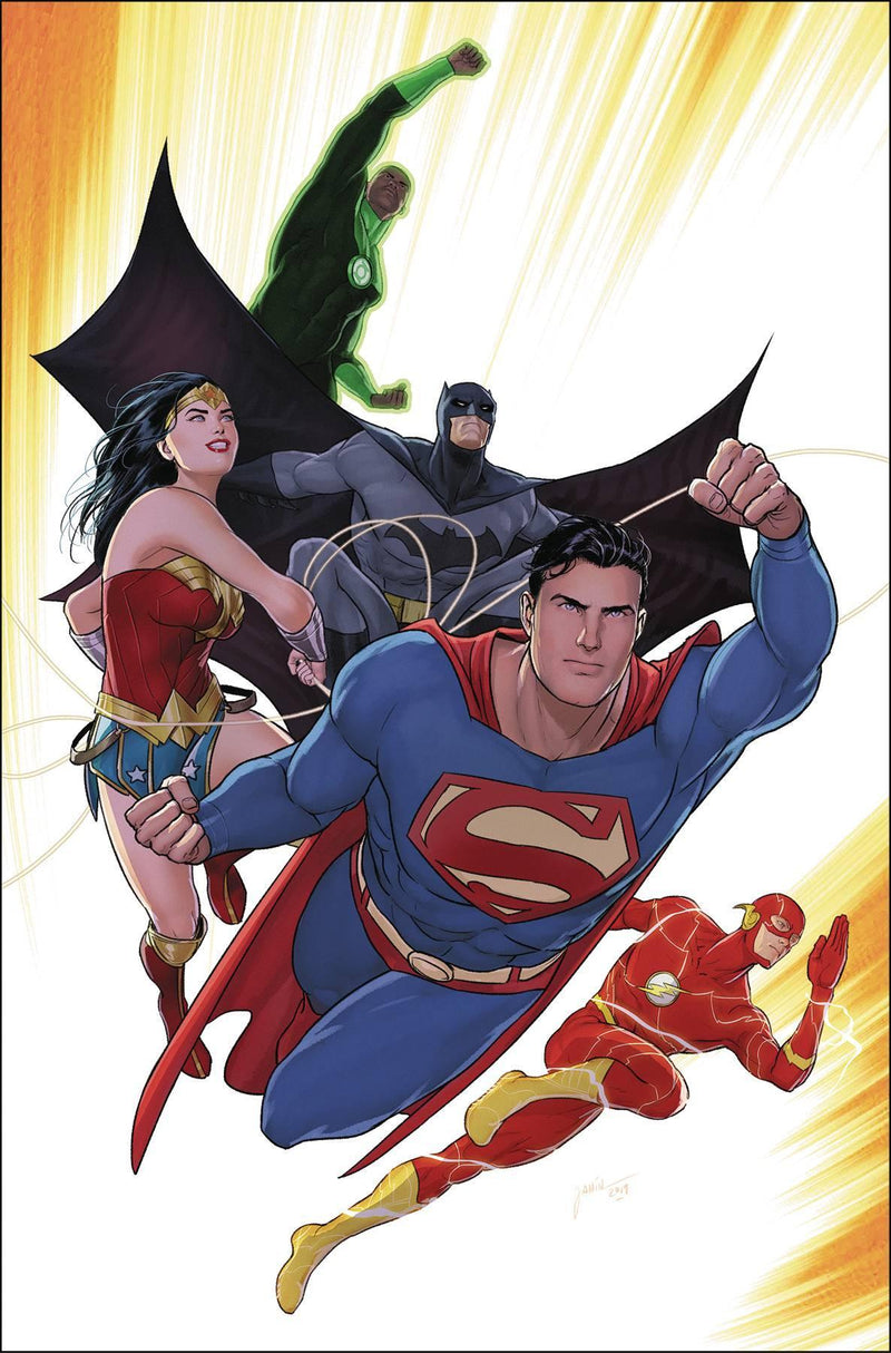 JUSTICE LEAGUE VOL 4 #42 CARD STOCK MIKEL JANIN VAR ED