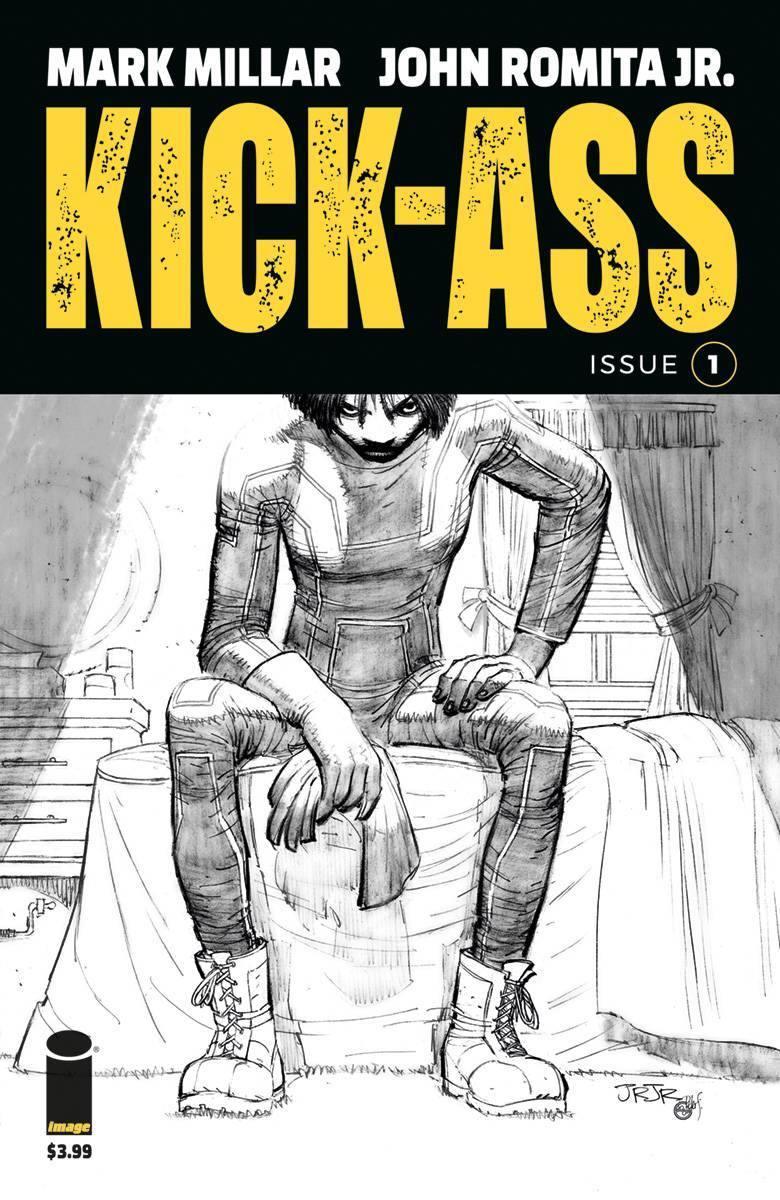KICK-ASS VOL 4 #1 CVR B B&W ROMITA JR