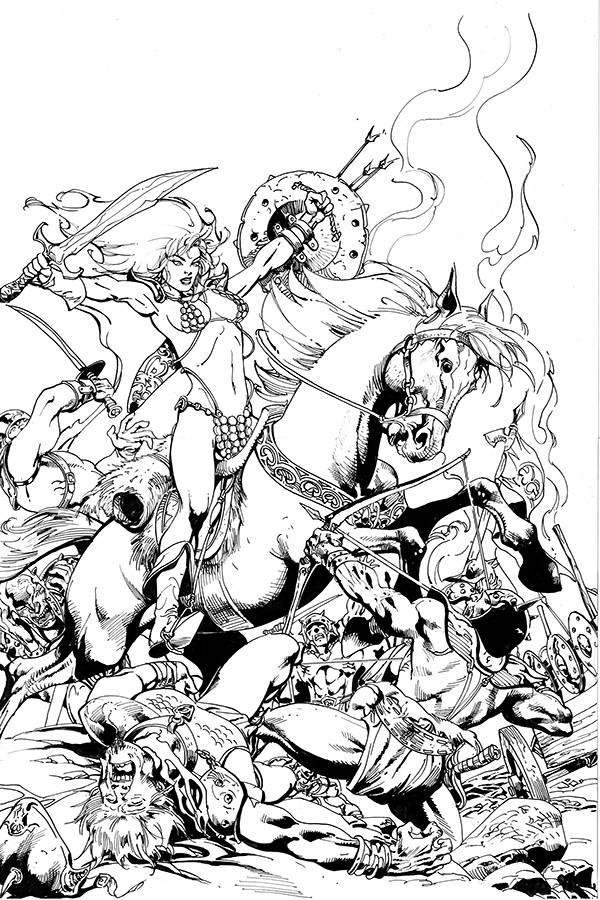 KILLING RED SONJA #1 15 COPY CASTRO B&W VIRGIN FOC INCV - Kings Comics
