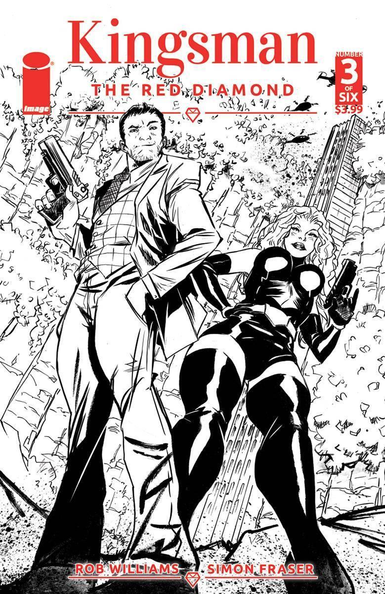 KINGSMAN RED DIAMOND #3 CVR B B&W GREENE