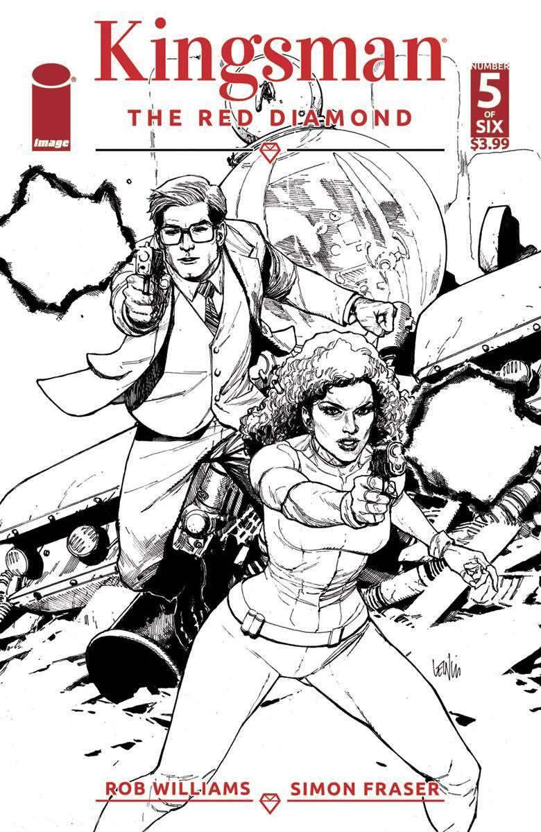 KINGSMAN RED DIAMOND #5 CVR B B&W YU