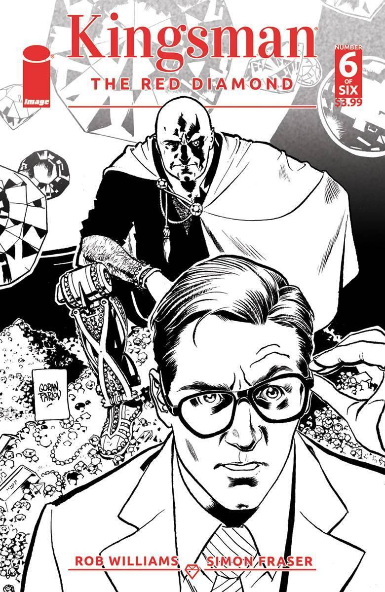 KINGSMAN RED DIAMOND #6 CVR B B&W PARLOV