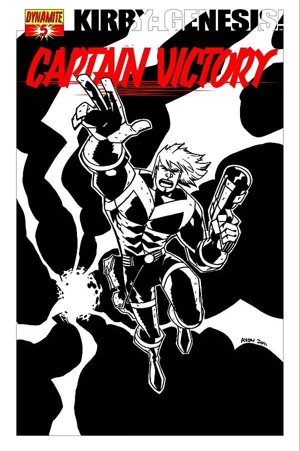 KIRBY GENESIS CAPTAIN VICTORY #5 15 COPY OEMING B&W INCV - Kings Comics