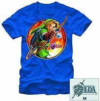 LEGEND OF ZELDA ARCHER LINK ROYAL BLUE T/S XXL