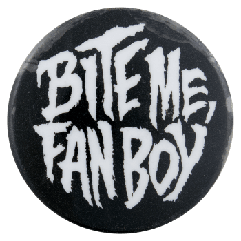 LOBO "BITE ME FANBOY" VINTAGE PROMO BUTTON BADGE (1992)
