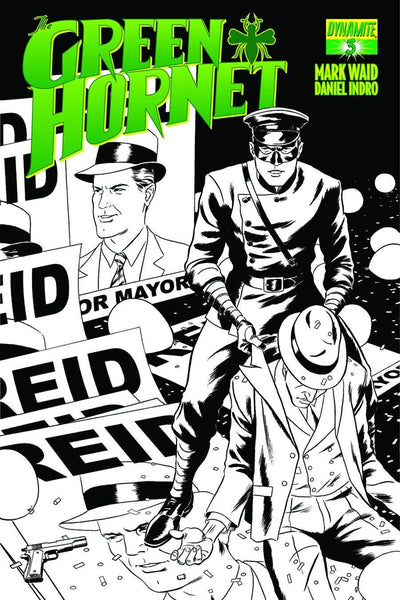 MARK WAID GREEN HORNET #3 15 COPY RIVERA B&W LINE ART INCV