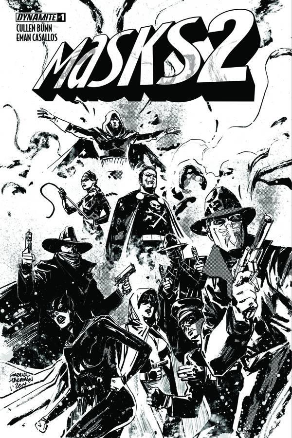 MASKS 2 #1 50 COPY HARDMAN B&W INCV - Kings Comics