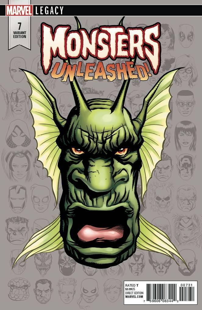 MONSTERS UNLEASHED VOL 2 #7 MCKONE LEGACY HEADSHOT VAR LEG