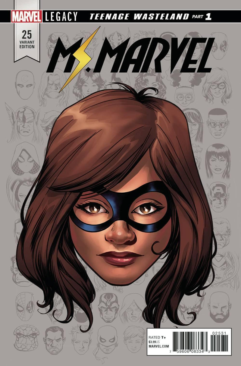 MS MARVEL VOL 4 #25 MCKONE LEGACY HEADSHOT VAR LEG