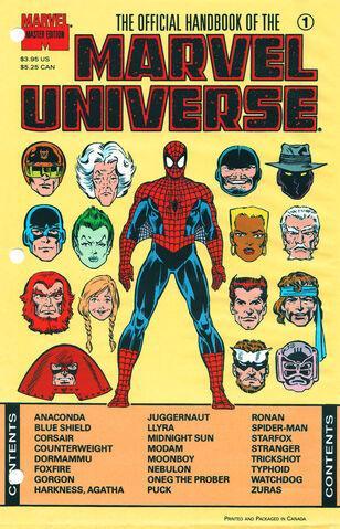 OFFICIAL HANDBOOK OF THE MARVEL UNIVERSE MASTER EDITION (1990) #1 - Kings Comics