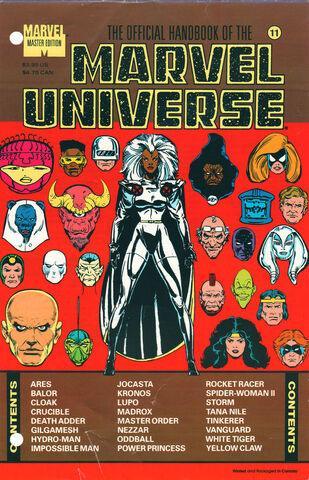 OFFICIAL HANDBOOK OF THE MARVEL UNIVERSE MASTER EDITION (1990) #11